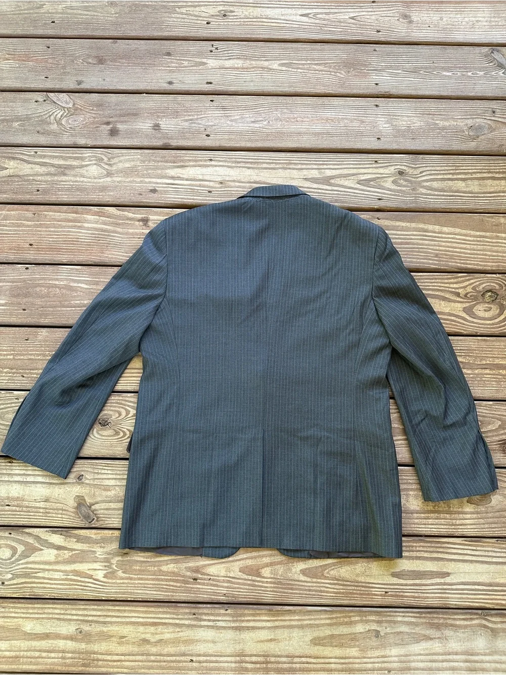 Brooks Brothers 1818 Madison  Charcoal Pinstripe Wool Blazer Sport Coat Made USA